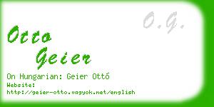 otto geier business card