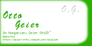 otto geier business card